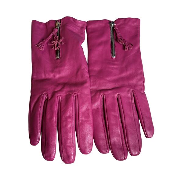 Merona Accessories - MERONA Target Women’s Pink Sheep Leather Lined Gloves Zip